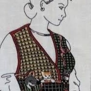 Colorful Cat Patterned Vest